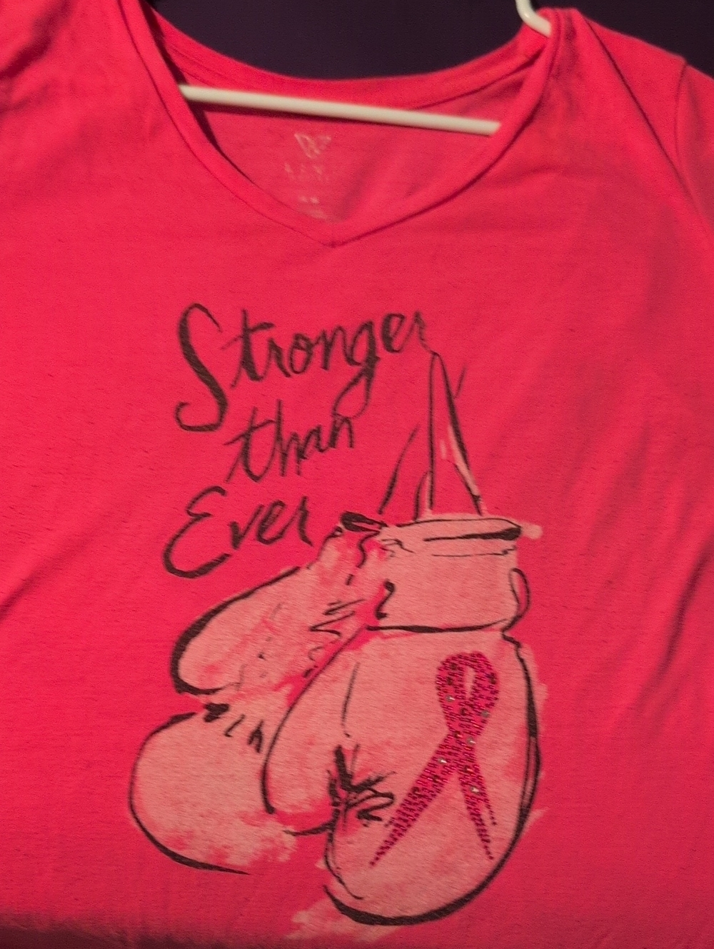 Livi Active Hot Pink 'Stronger Than Ever' Boxing Glove Tee